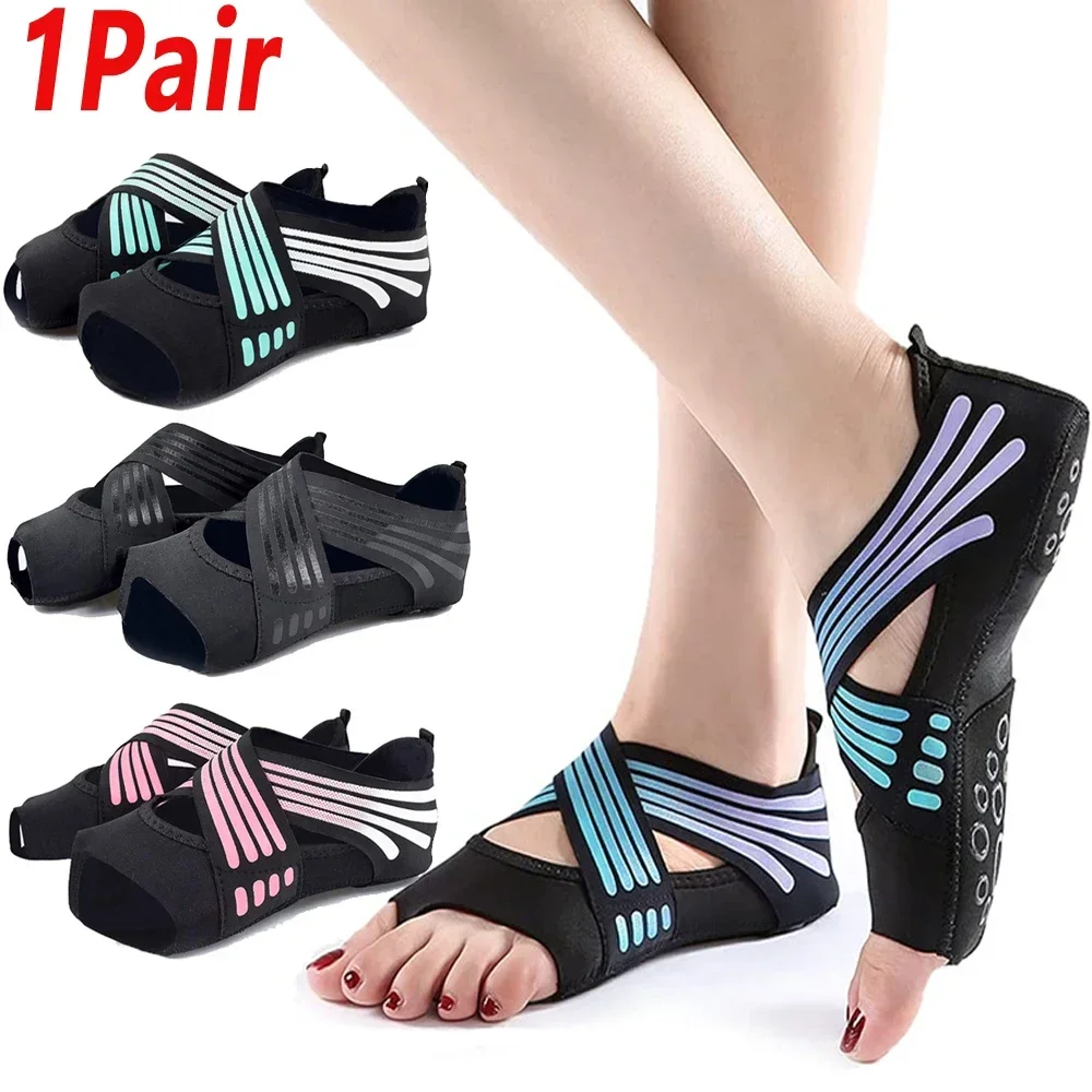 Medias Para Pilates Y Yoga - 1 Pasang Sepatu Yoga Profesional Anti-Selip