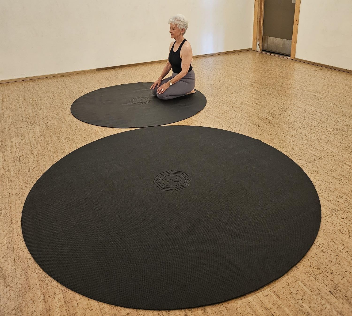Pilates Yoga And Tai Chi - Matras Yoga TPE Bulat Besar, Ungu,
