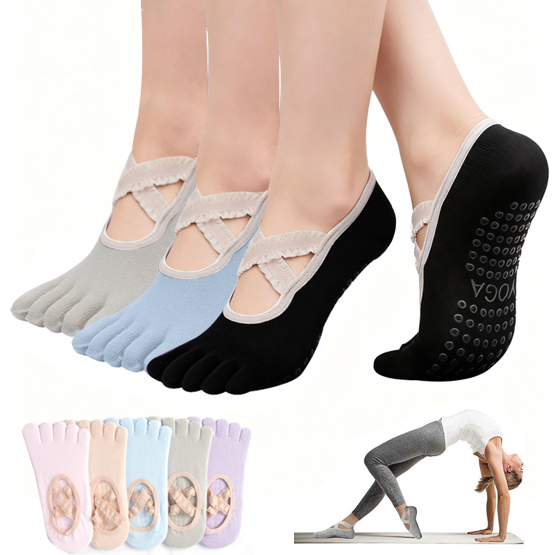 Medias Para Pilates Y Yoga - Kaus Kaki Pilates Anti Selip Wanita