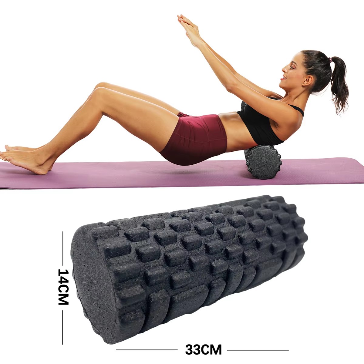 Pilates Yoga Exercises - 30/33Cm Rol Busa Kebugaran Rol Pijat