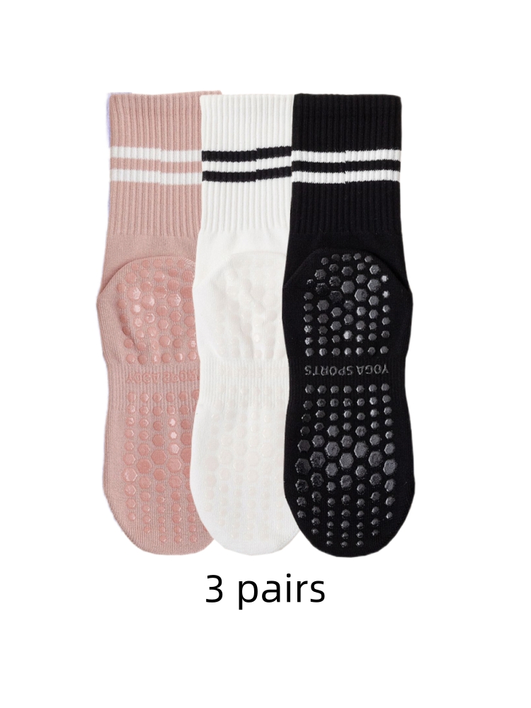 3 pasang kaus kaki yoga, kaus  - Medias Para Pilates Y Yoga ulasan dan harga