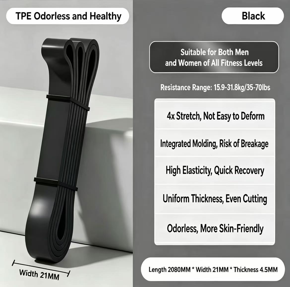 Pita Resistensi TPE 6 Tingkat  - Pilates Yoga Difference ulasan dan harga