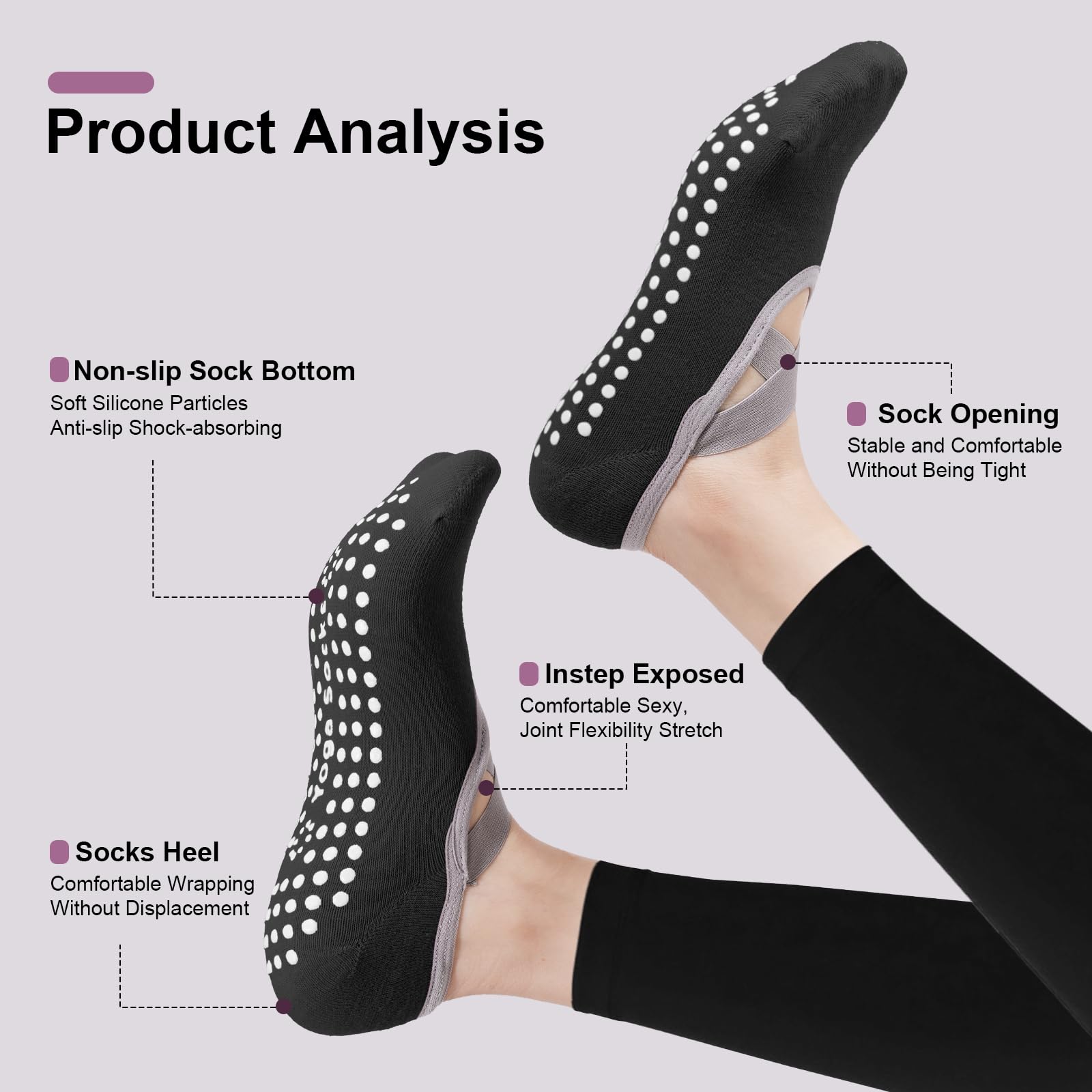4-Pasang Kaus Kaki Pilates Wan - Medias Para Pilates Y Yoga ulasan dan harga