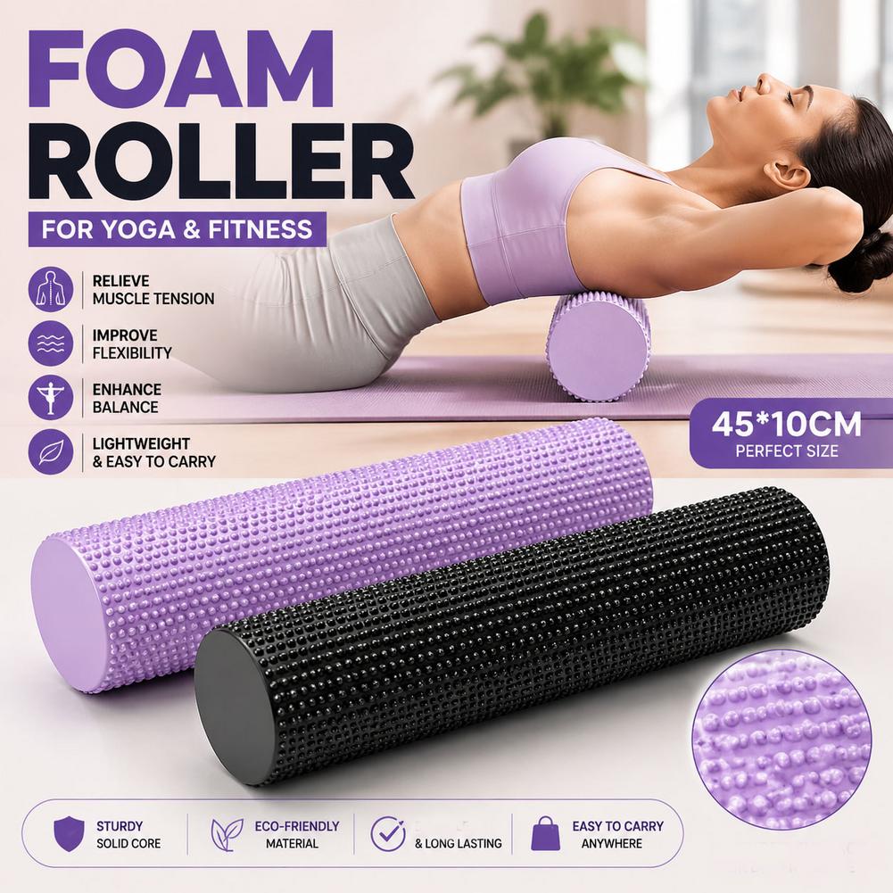 EVA High Density Yoga Foam Rol - Pilates Yoga Exercises ulasan dan harga
